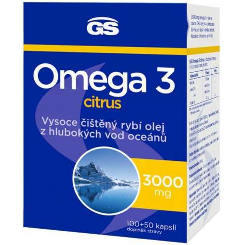 GS Omega 3 Citrus+D3 cps. 100+50